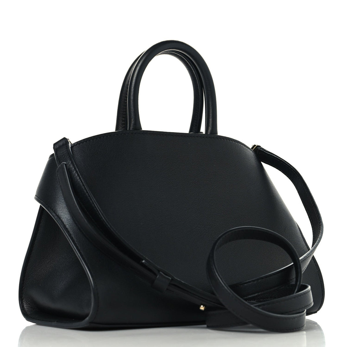 Calfskin Mini Hug Bag Black