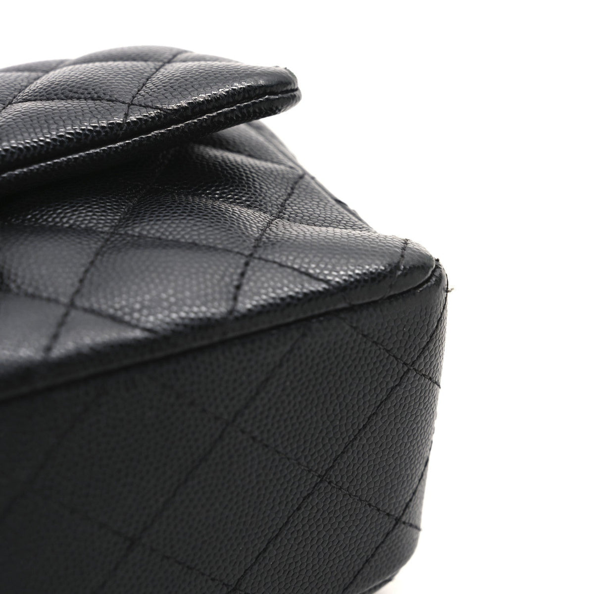Caviar Quilted Mini Rectangular Flap Black