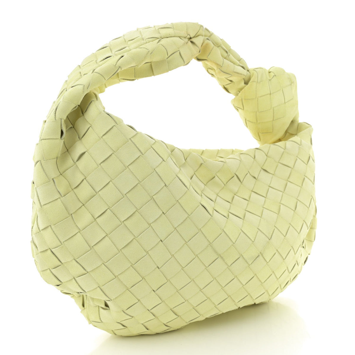 Suede Calfskin Intrecciato Teen Jodie Hobo Lemon Wash