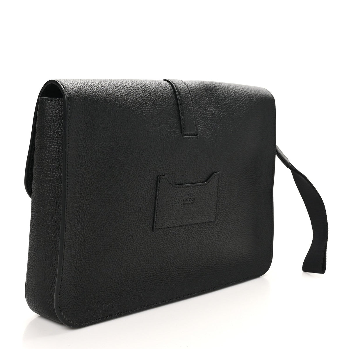 Calfskin Web Medium Business Case Black