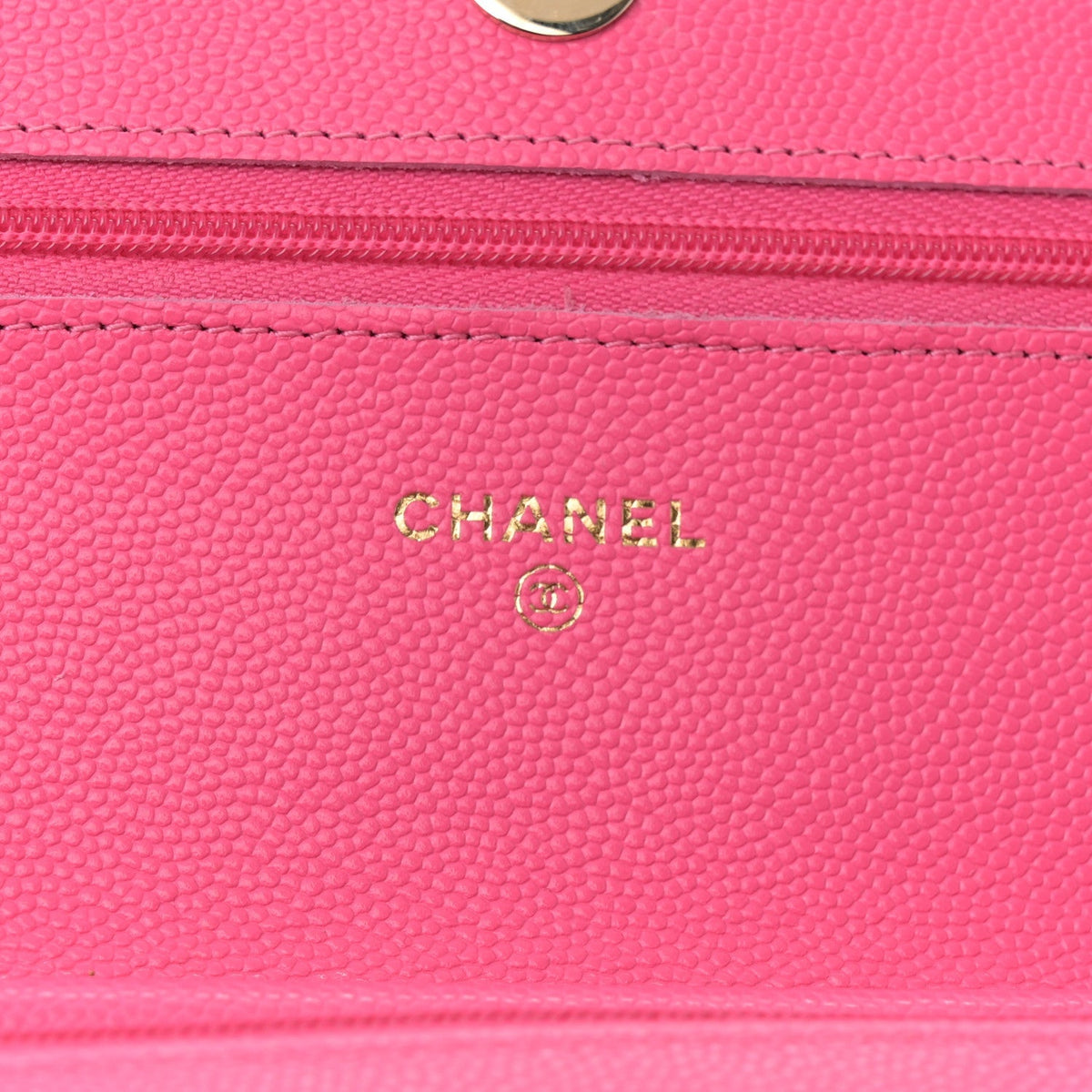 Caviar Quilted Wallet On Chain WOC Rose