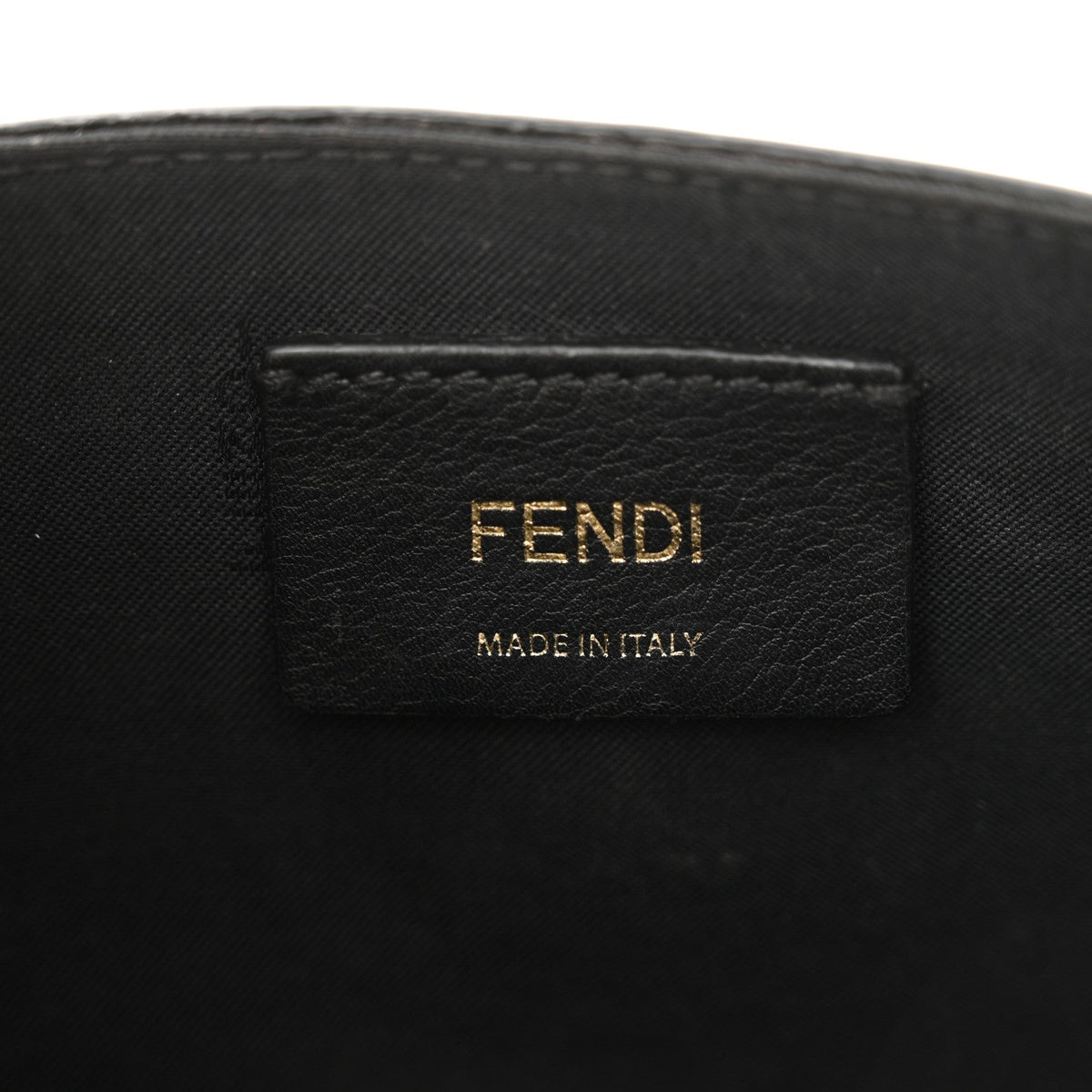 Vitello Liberty F is Fendi Bi-Color FF 1974 Embossed Envelope Belt Bag Maya Black