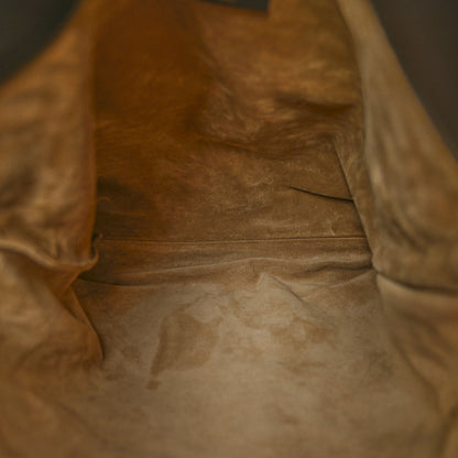Mellow Nappa Lambskin Flamenco Tote Bag Black Dark Chestnut