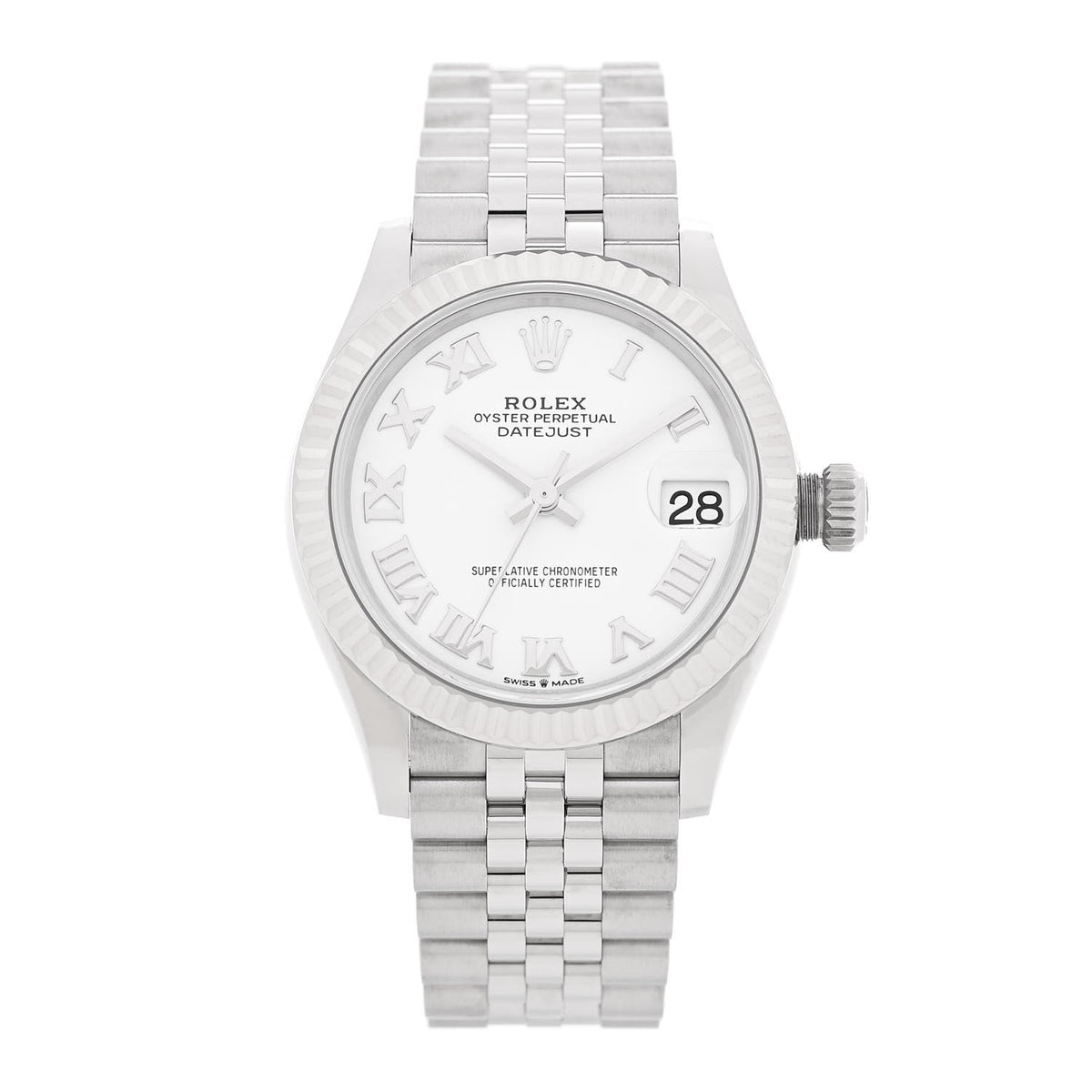 Stainless Steel 18K White Gold 31mm Oyster Perpetual Datejust Watch White Roman 278274