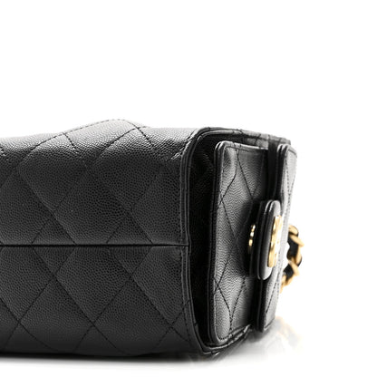 Caviar Quilted Mini Chanel 25 Handbag Black