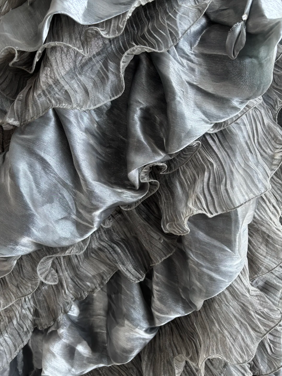 Vintage Grey A Line Sweetheart Neck Layered Organza Prom Dress Sweet 16 Dress SH5789