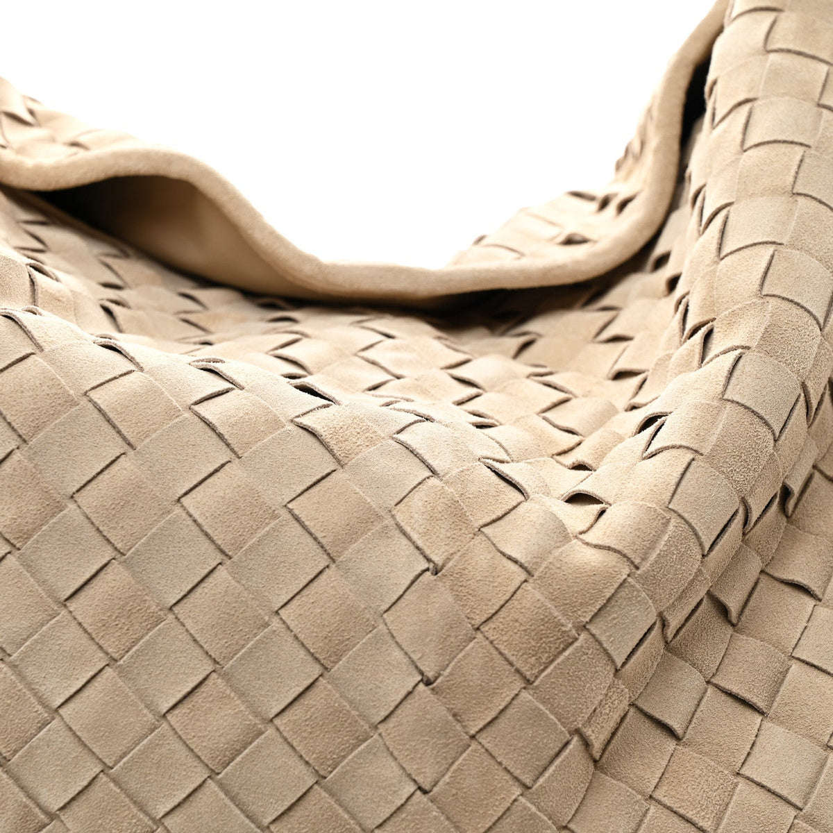 Suede Intrecciato Large Hop Ecru