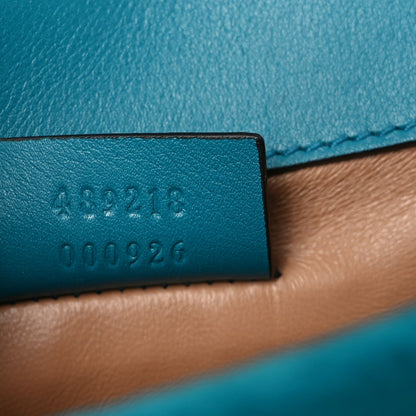 Velvet Crystal Mini Bee Broadway Shoulder Bag Pavone Cyan