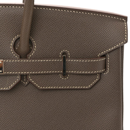 Epsom Candy Birkin 35 Etain Bleu Thalassa