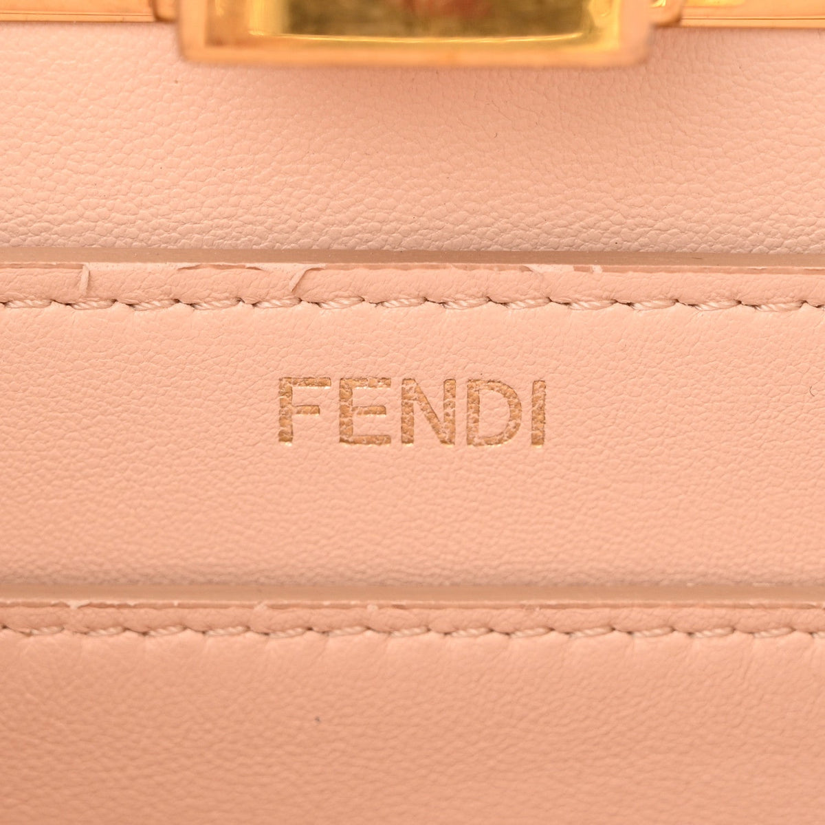 Vitello Seta Nappa Bi-Color Small Peekaboo I SEE U Satchel White Ice Light Rose Tortora