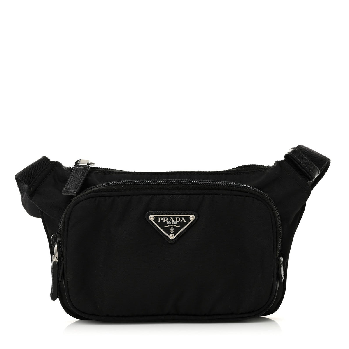 Re-Nylon Saffiano Belt Bag Black