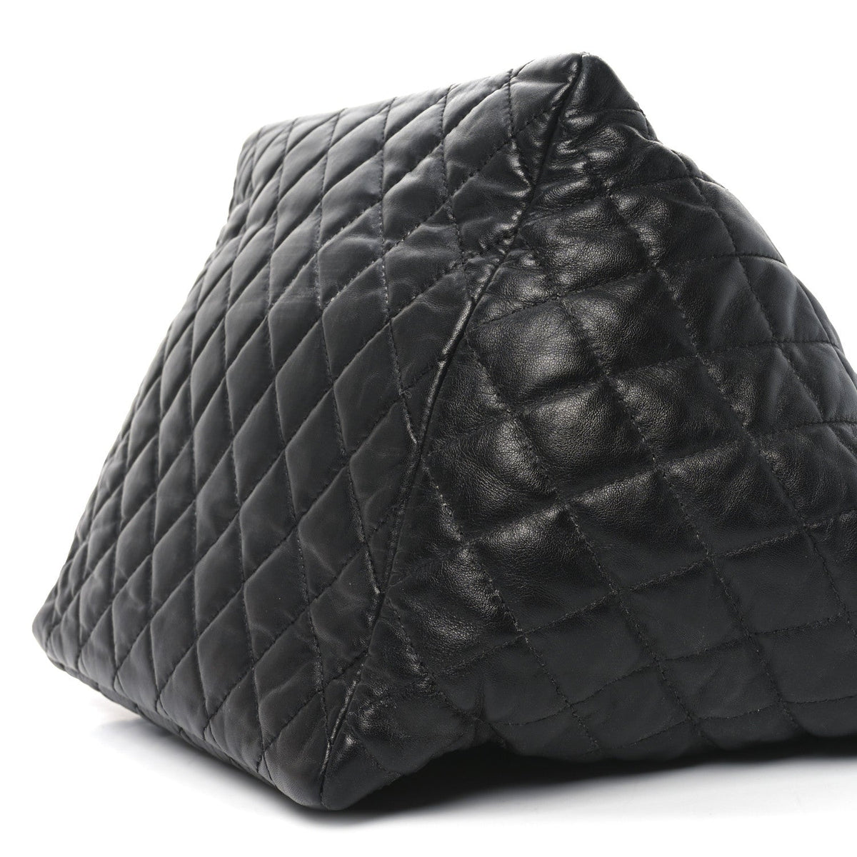 Lambskin Quilted Week End on Mars Tote Black