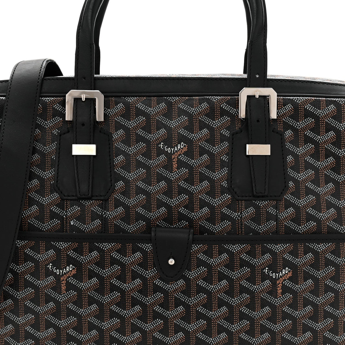 Goyardine Ambassade MM Briefcase Black