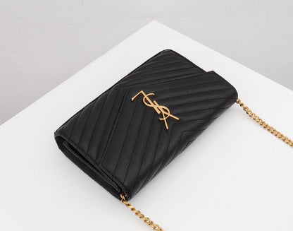 Saint Laurent YSL Red Chain Wallet