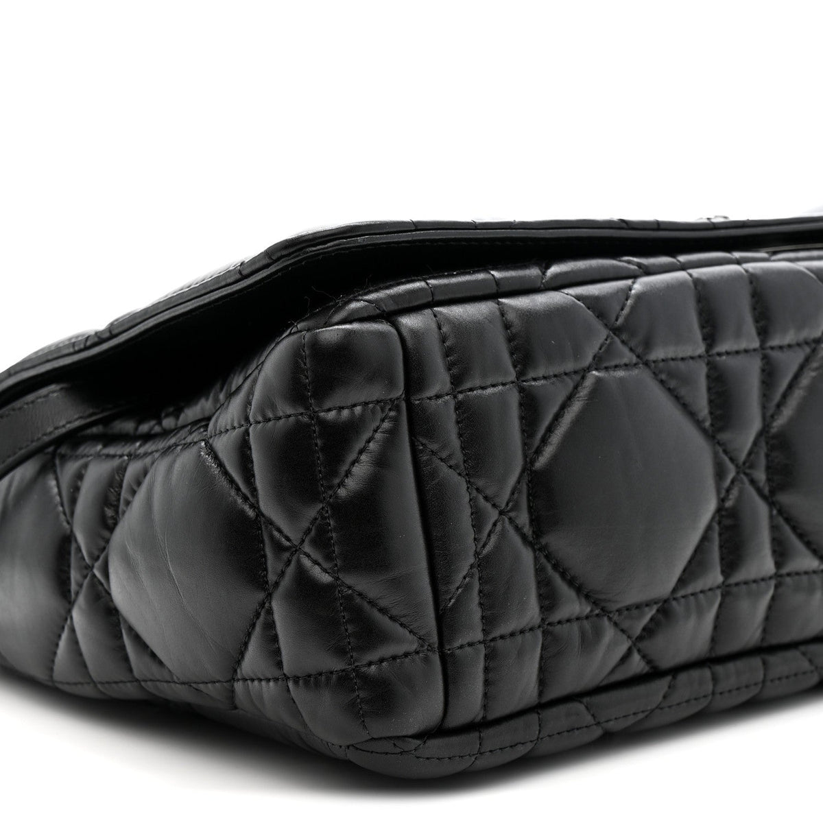 Calfskin Macrocannage Large Caro Bag Black