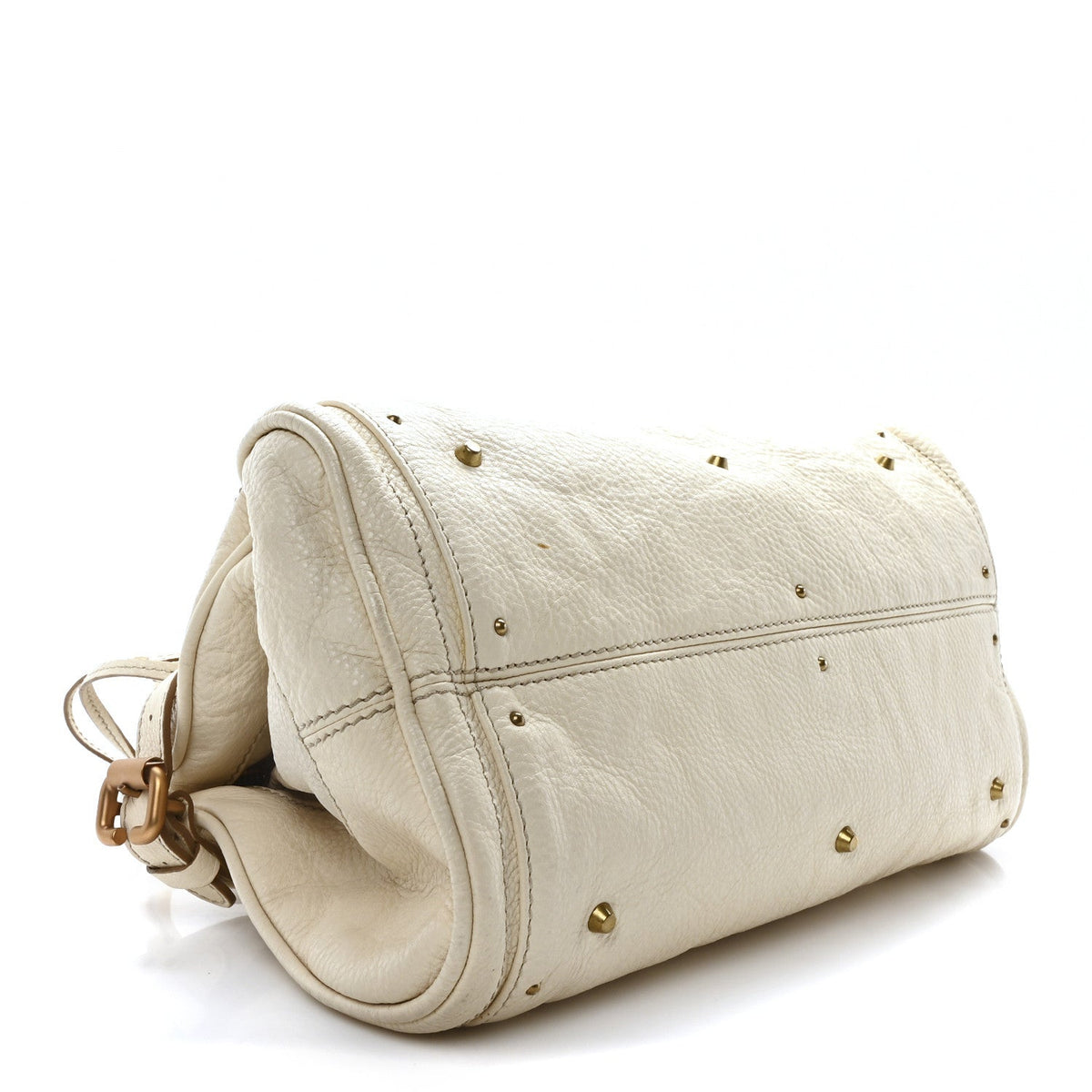 Calfskin Medium Paddington Satchel Ivory