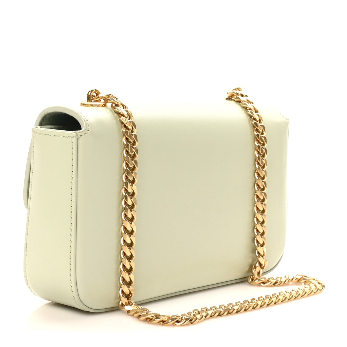 Shiny Calfskin Triomphe Chain Shoulder Bag Jade