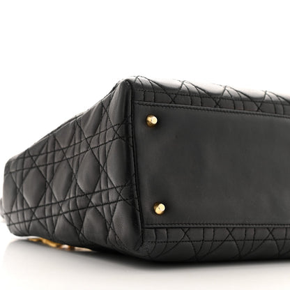 Lambskin Cannage Medium Lady Dior Black