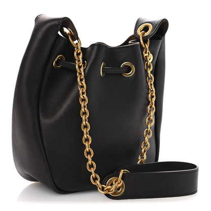 Calfskin Cassandre Supple Bucket Bag Black