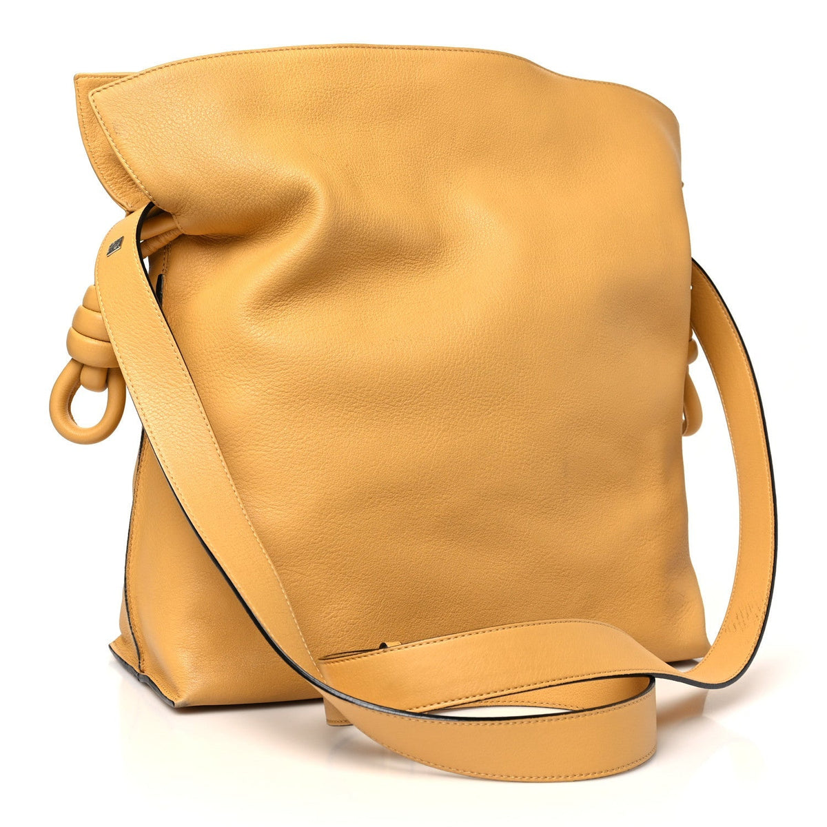 Calfskin Large Flamenco Knot Bag Sahara