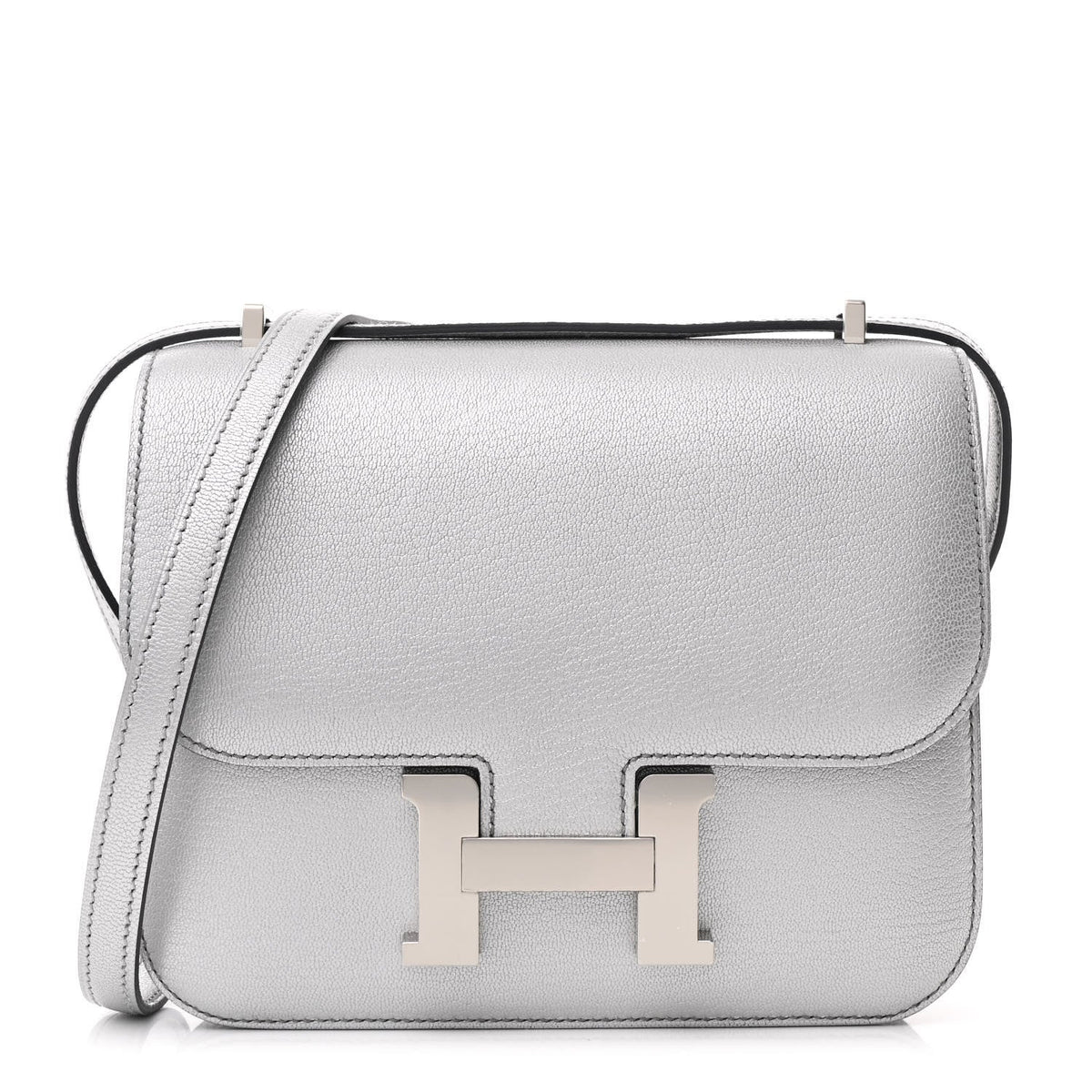 Metallic Chevre Chamkilight Constance 18 Argent