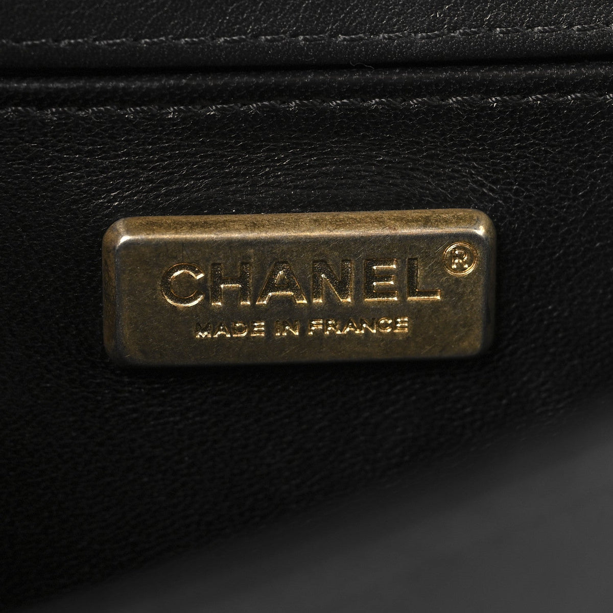 Snakeskin Calfskin Small Boy Flap Gold