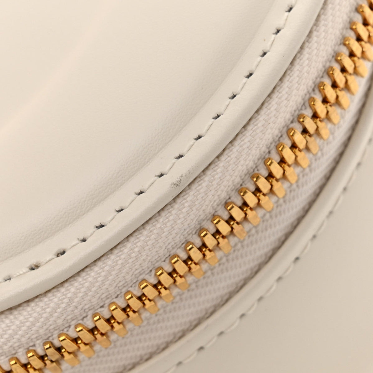 Calfskin CD Signature Oval Crossbody Camera Bag Latte