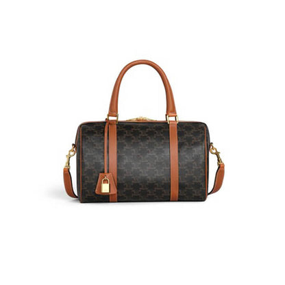 CELINE Large Boston IN Triomphe Canvas and calfskin