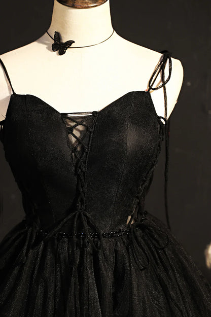 Charming Homecoming Dress Tulle Spaghetti Straps Prom Dress Back to School Outfits Party Dress  D6106
