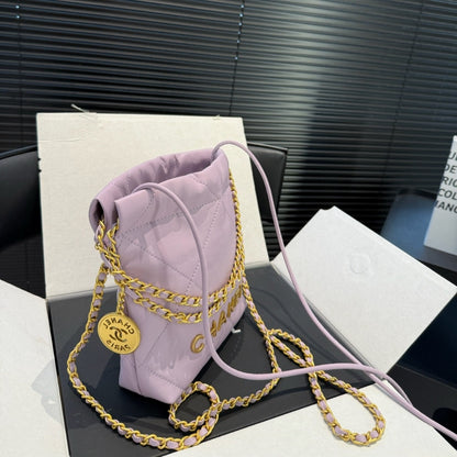 CHANEL 22 MINI HANDBAG LIGHT PINK 23CM AS3980 B08037 NY558