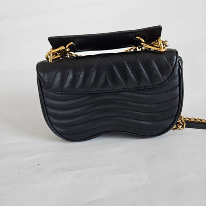 Louis Vuitton Black Quilted Leather New Wave Chain MM Bag