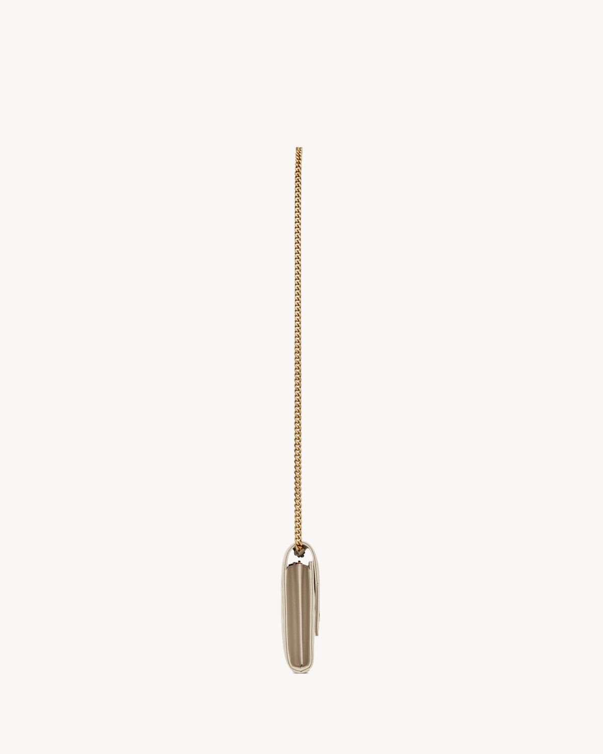 Saint Laurent CLASSIC CASSANDRE CHAIN WALLET IN GRAIN DE POUDRE LEATHER