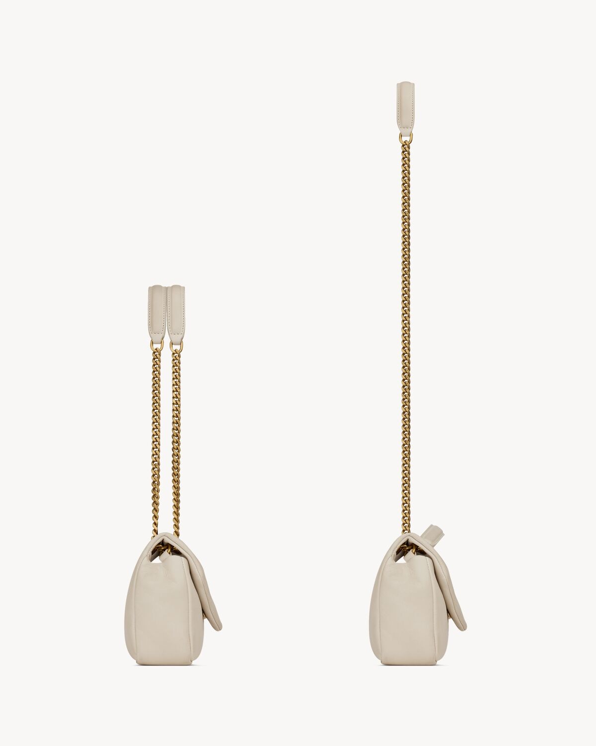 Saint Laurent Calypso small in plunged lambskin