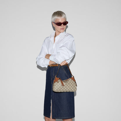 GUCCI GG Emblem small shoulder bag