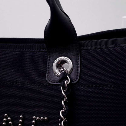 Chanel Canvas Large Deauville Pearl Tote Bag