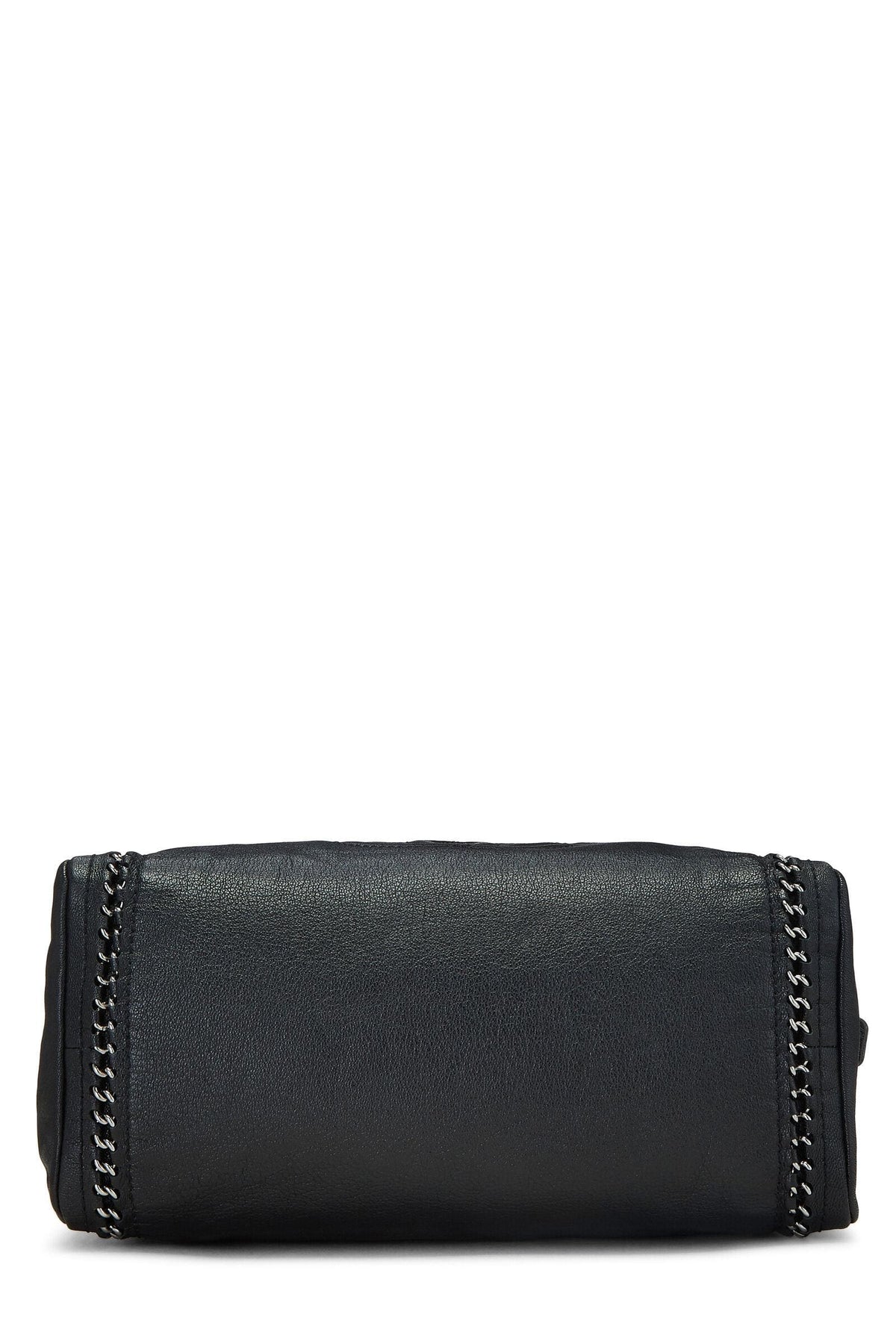 Chanel Black Bowling Bag Ligne Leather Lambskin Medium Satchel