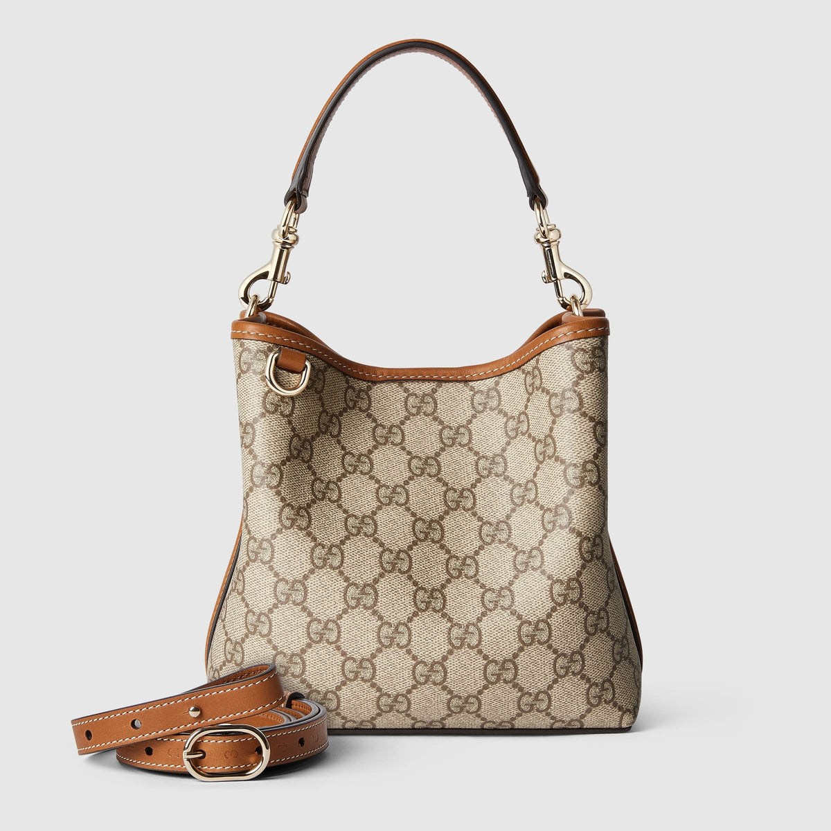 GUCCI GG Emblem mini bucket bag