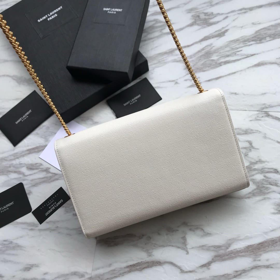 Saint Laurent kate medium in grain de poudre embossed leather