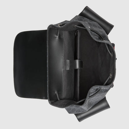GUCCI GG BLACK BACKPACK