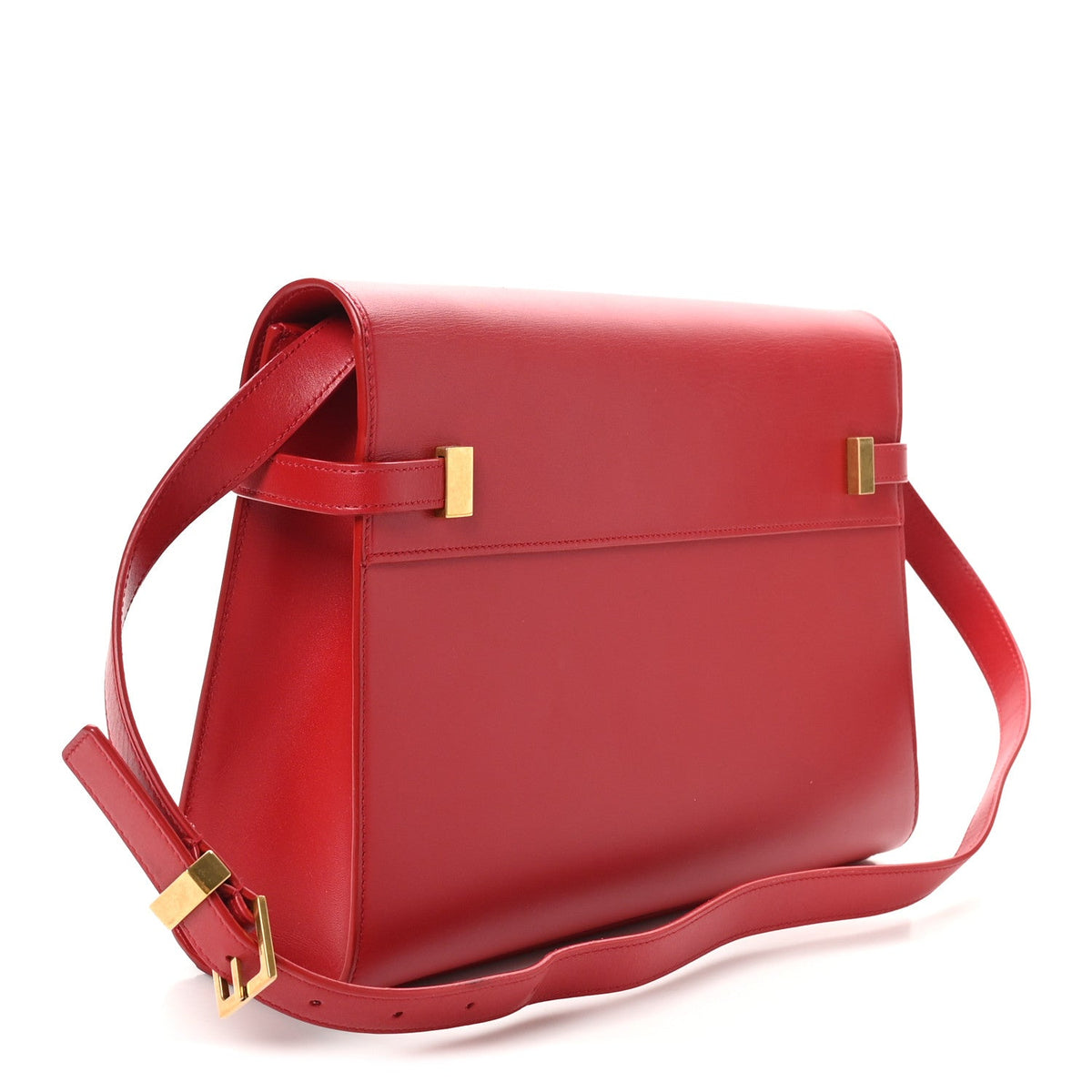 Smooth Calfskin Manhattan Shoulder Bag Rouge Eros