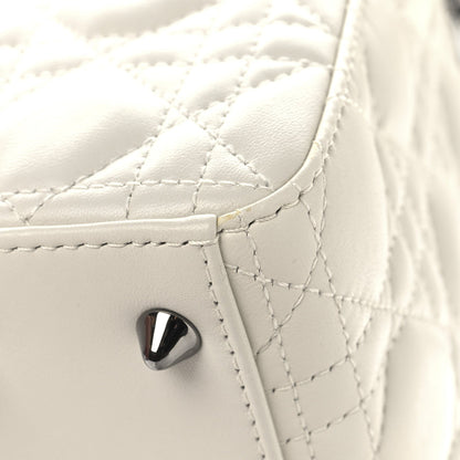 Lambskin Cannage Small My ABCDior Lady Dior White