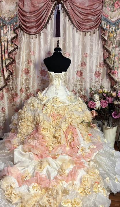Gorgeous Strapless A-Line Ruffles Quinceanera Dresses Sweet 16 Birthday Ball Gowns, D1145