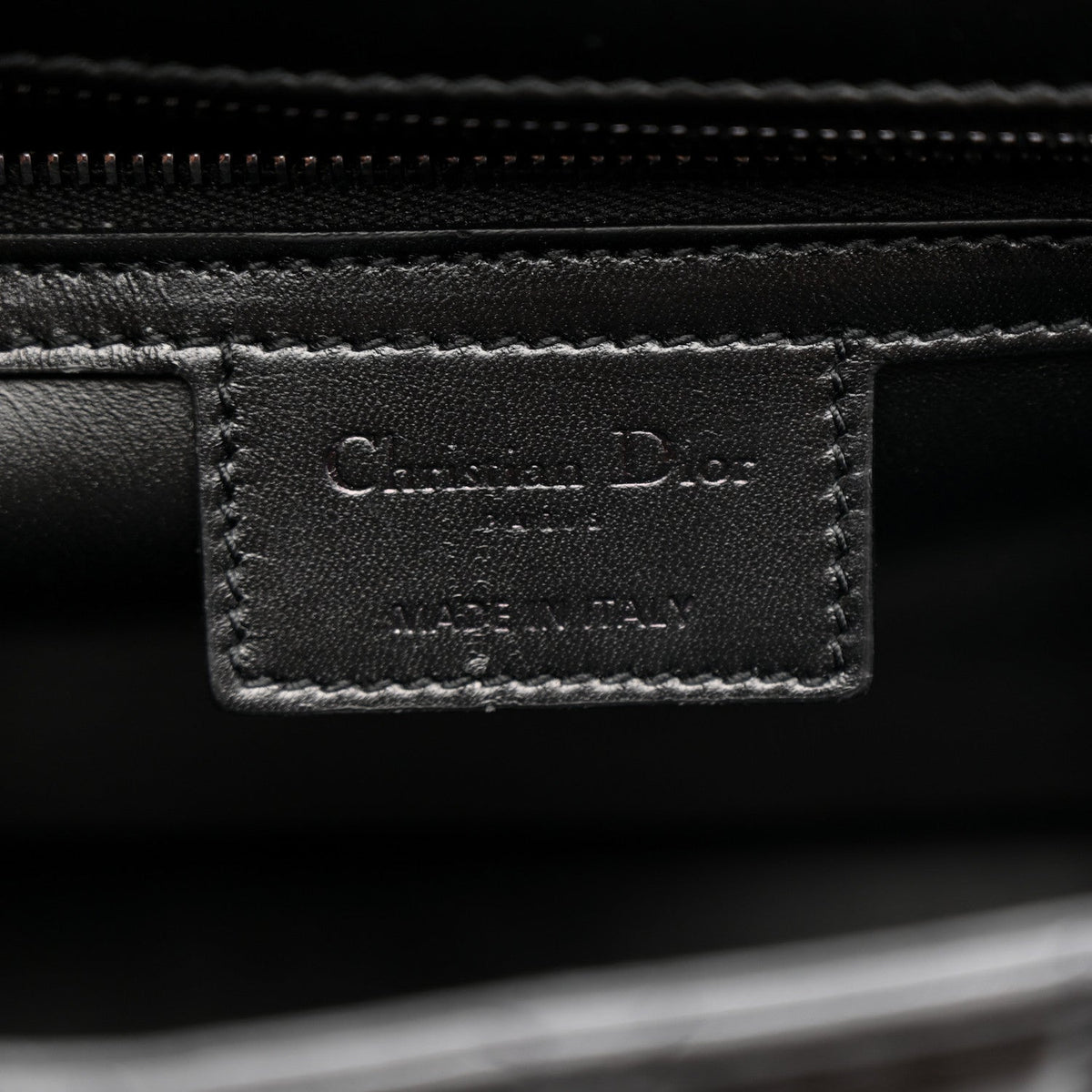Calfskin Macrocannage Large Caro Bag Black