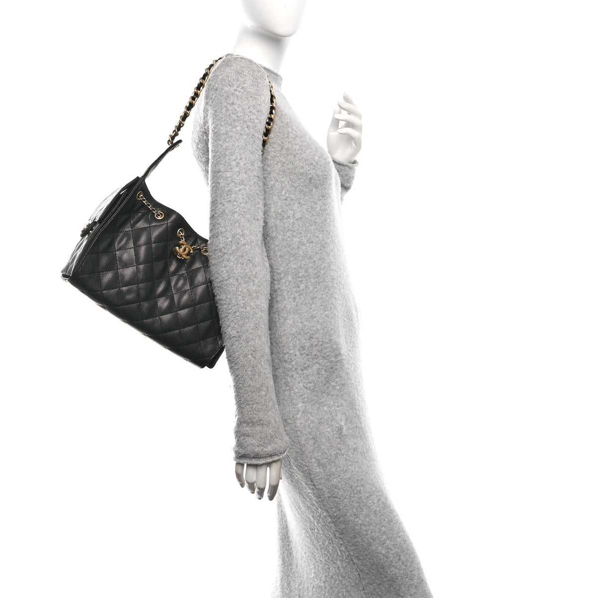 Caviar Quilted Small Chanel 25 Handbag Black