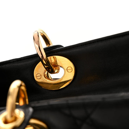 Lambskin Cannage Medium Lady Dior Black