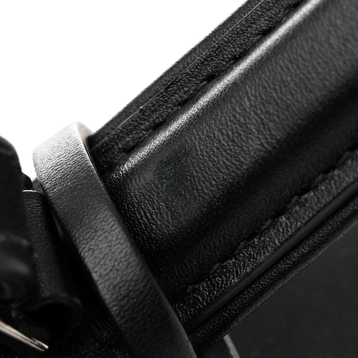 Calfskin Patent Calfskin GM Tempete Satchel Black White