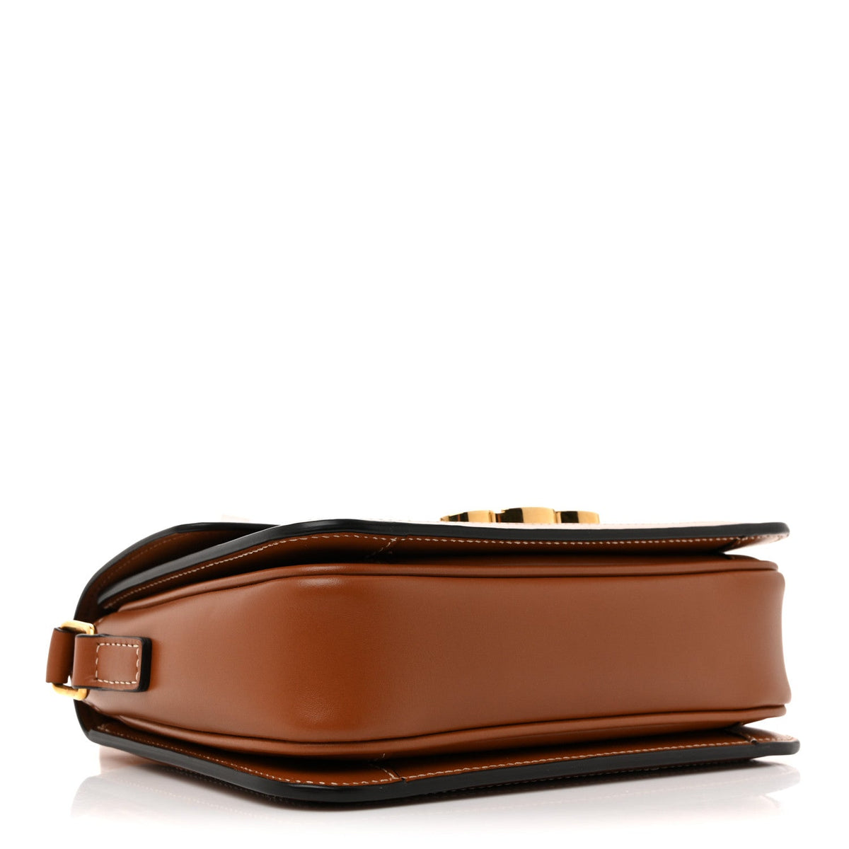 Calfskin Triomphe Canvas Teen Triomphe Bag Tan
