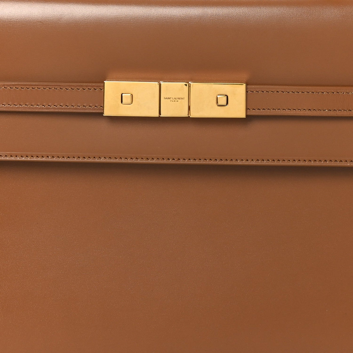 Smooth Calfskin Manhattan Top Handle Brown