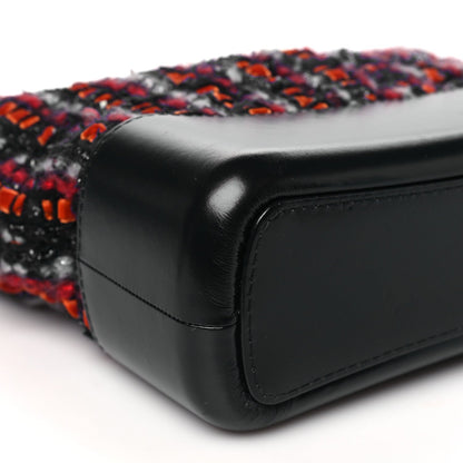Tweed Calfskin Medium Gabrielle Hobo Black Red Blue