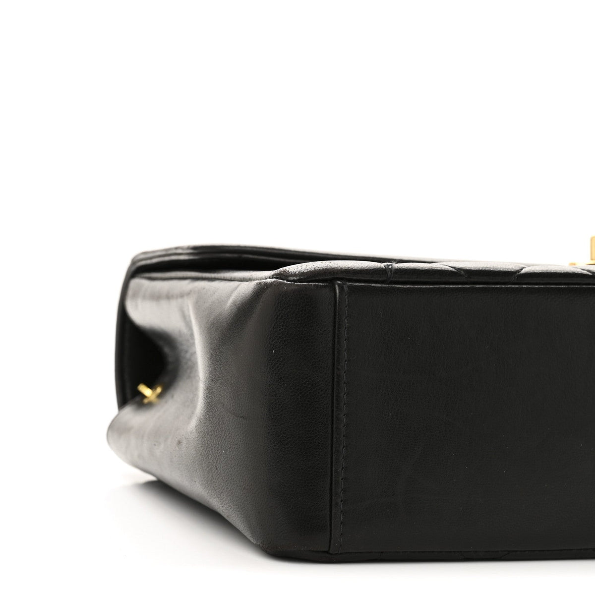 Lambskin Quilted Medium Single Flap Black